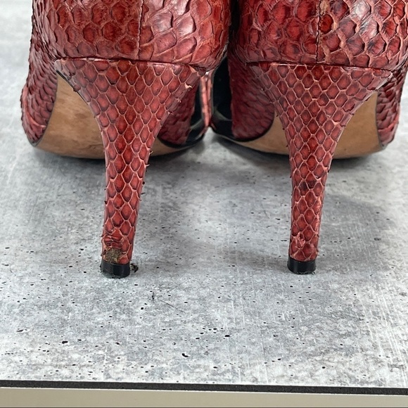 Rebecca Minkoff Paprika Python Brie D’Orsay Pumps - Picture 11 of 13